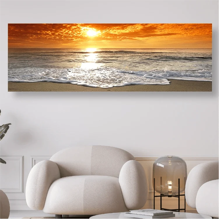 Roter Himmel und das Meer - 5D DIY Diamond Painting