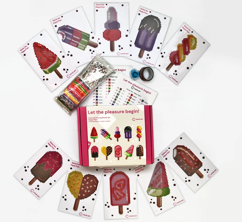 Diamond Painting - Carat Art Design - Sticker Set Happy Pops