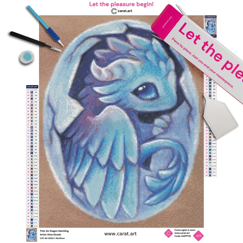 Diamond Painting - Alvia Alcedo - Air Dragon Hatchling