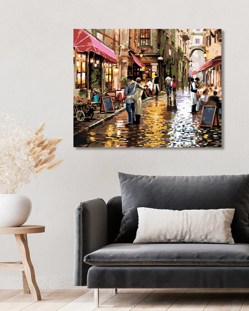 Diamond painting - PÄRCHEN IN EINEM CAFE (RICHARD MACNEIL)