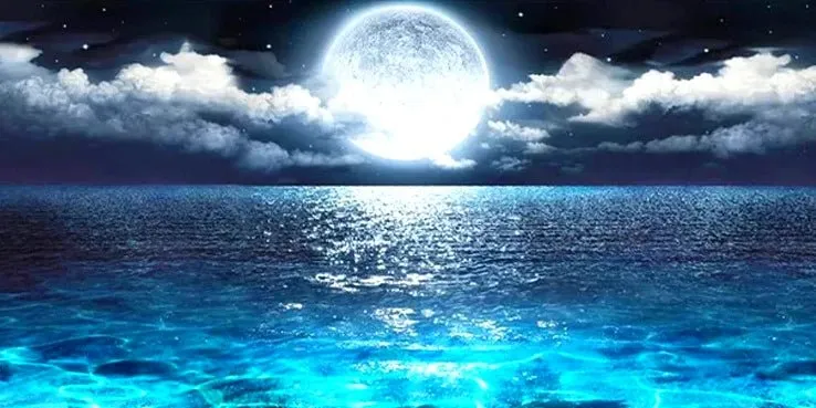 Vollmond am Meer - 5D DIY Diamond Painting