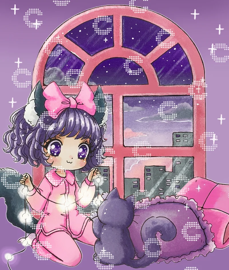 Diamond Painting - Arisa Kitsune - Cute Neko