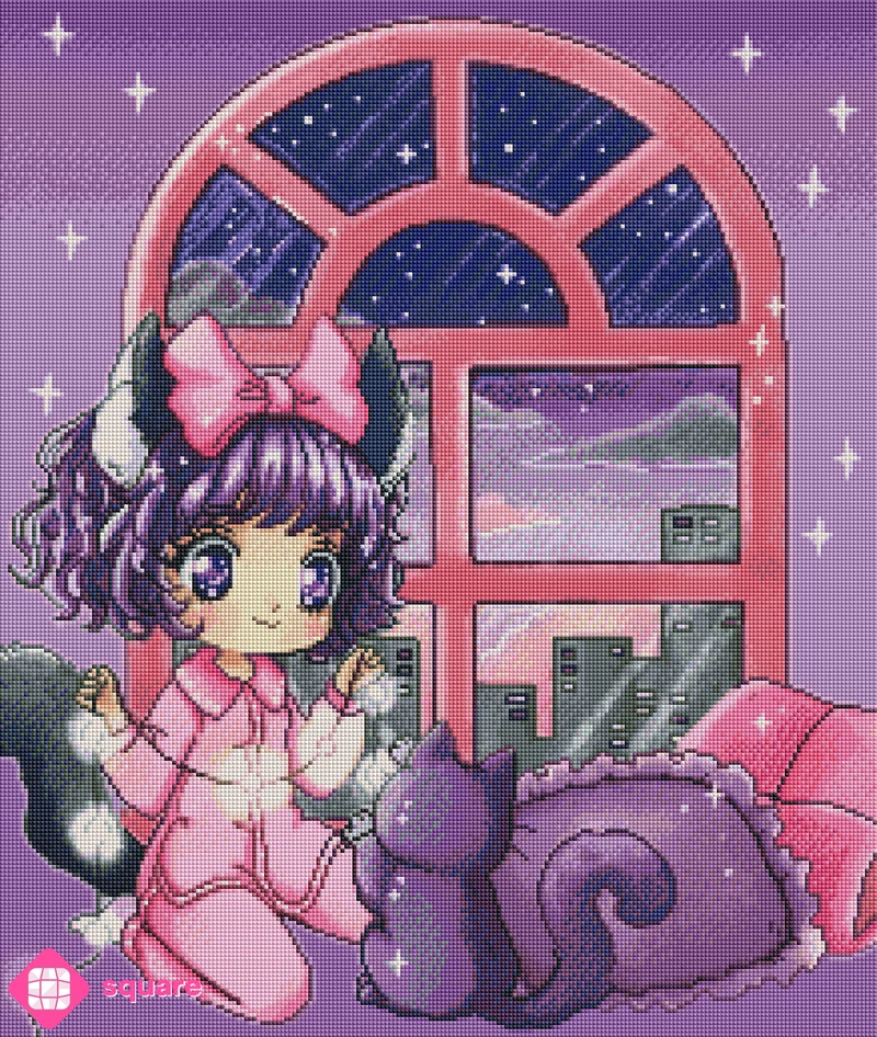 Diamond Painting - Arisa Kitsune - Cute Neko