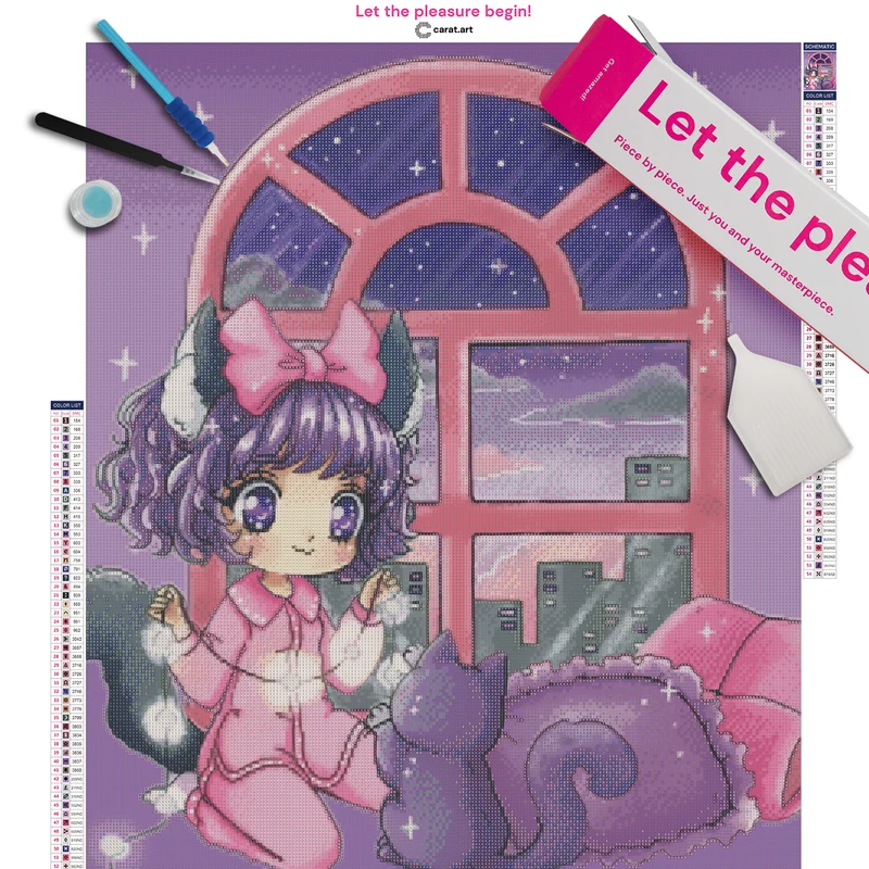 Diamond Painting - Arisa Kitsune - Cute Neko