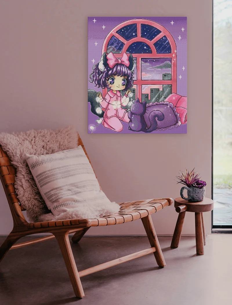 Diamond Painting - Arisa Kitsune - Cute Neko