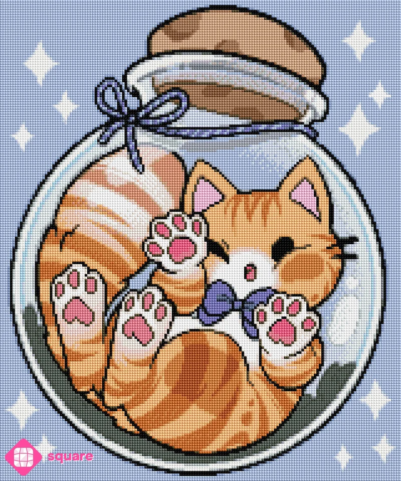 Diamond Painting - Mahou.Shoujo - Cat in a Jar