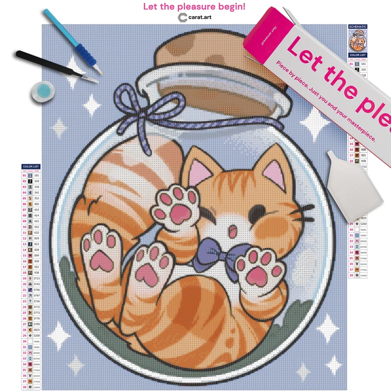 Diamond Painting - Mahou.Shoujo - Cat in a Jar