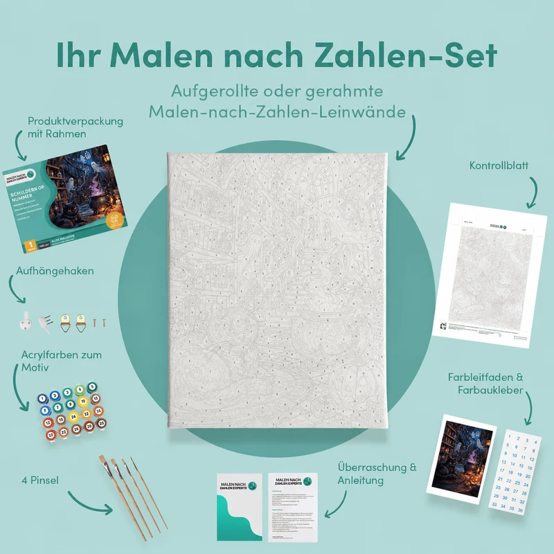 Malen nach Zahlen – Spuk im verwinkelten Haus