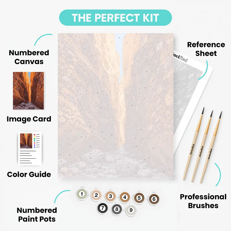 Echidna Chasm Slot Canyon - Paint by Numbers Kit