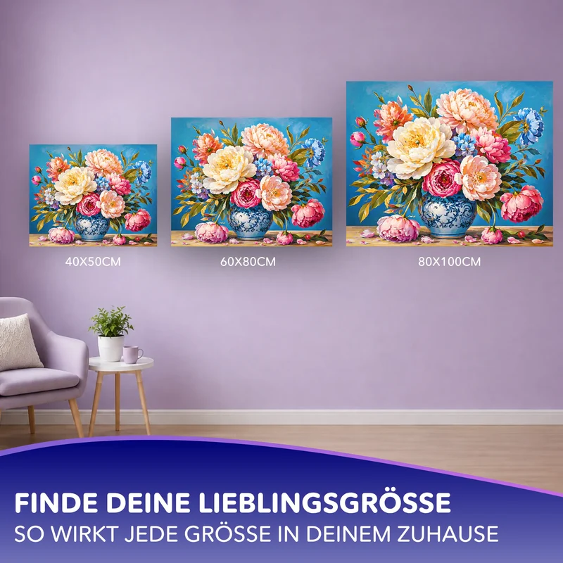 Malen nach Zahlen - In voller Blüte