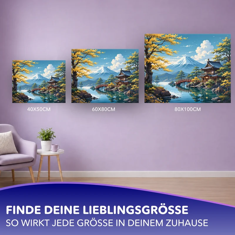 Malen nach Zahlen - Im Land der aufgehenden Sonne