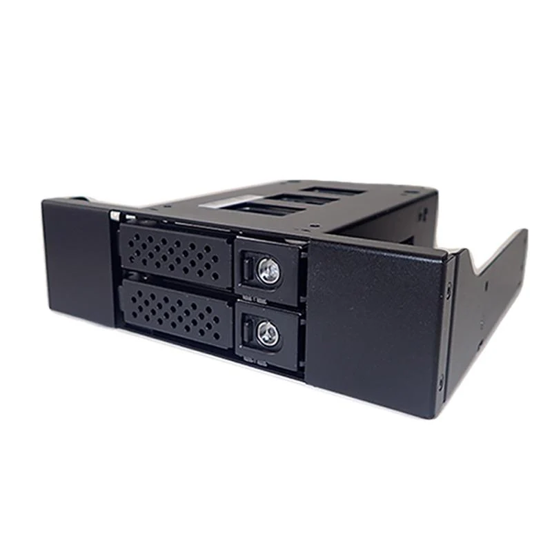 1 x 5.25" drive bay to 2 x 2.5" SFF hot swap bays, supporting 2 NVMe PCIe SSDs