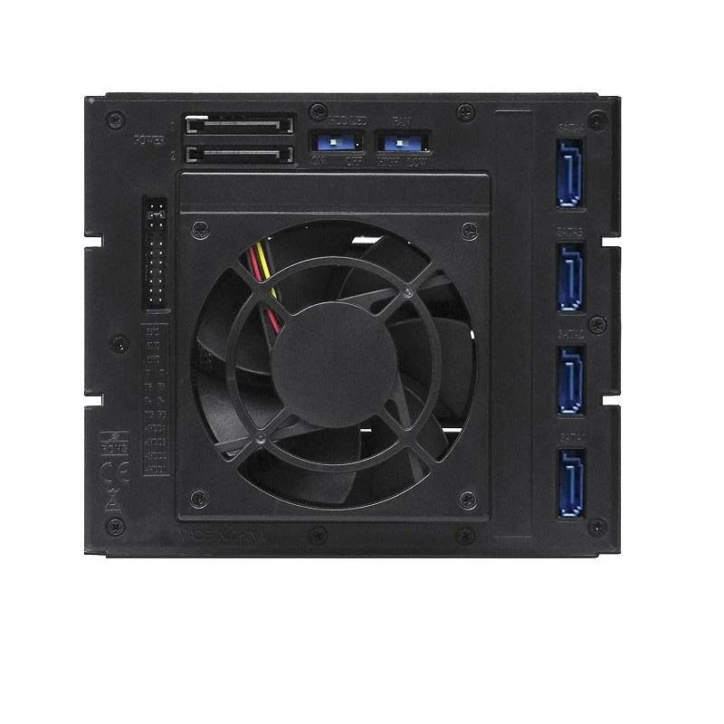 CRS 3 x 5.25" to 4 x 3.5" 12G + 6G SAS/SATA Hard Drive Backplane Caddy. * Hot-Swap Tray Design