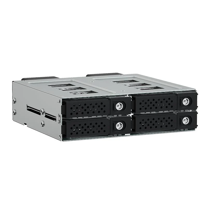 1 x 5.25" drive bay, supporting 4 x 2.5" NVMe U.2 HDD (up to 15mm)