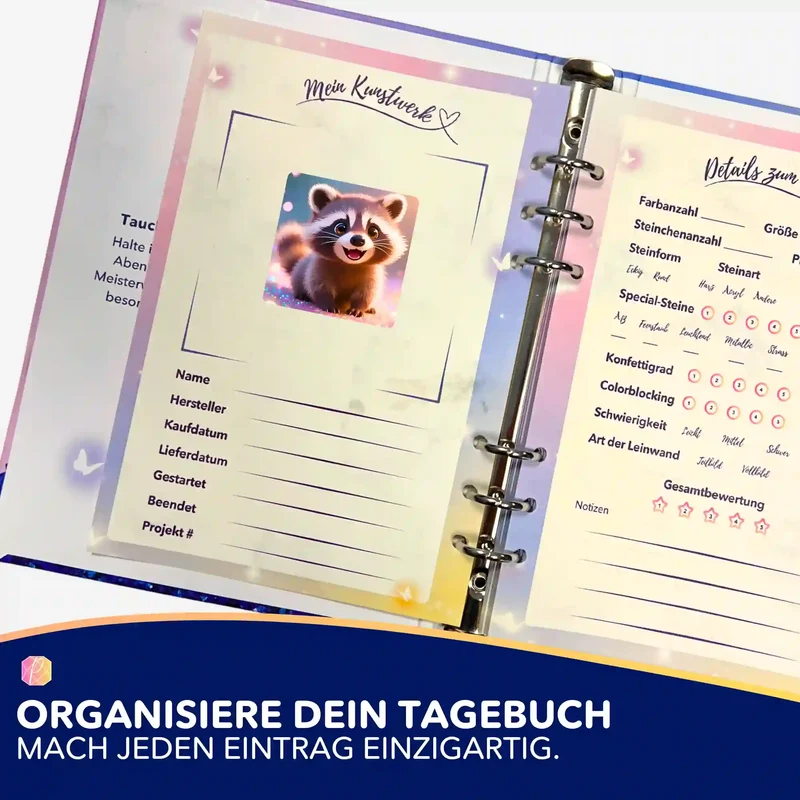 Aufkleber 5er-Set - Waschbär Purzel