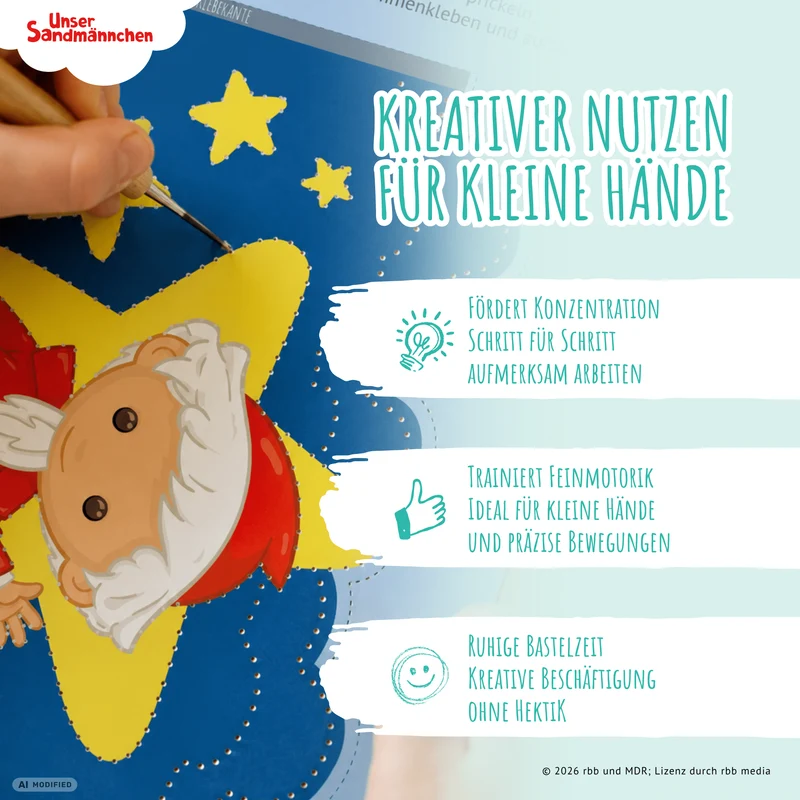 Unser Sandmännchen - 10 Prickelvorlagen zum Basteln