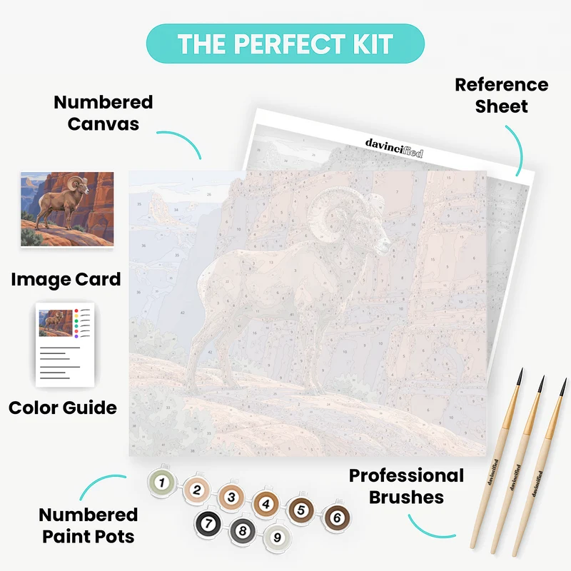 Bighorn Ram on Slickrock - Paint by Numbers Kit