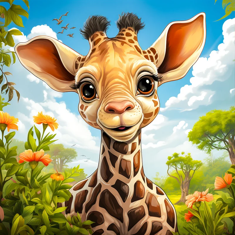 5D Diamond Painting – Giraffe