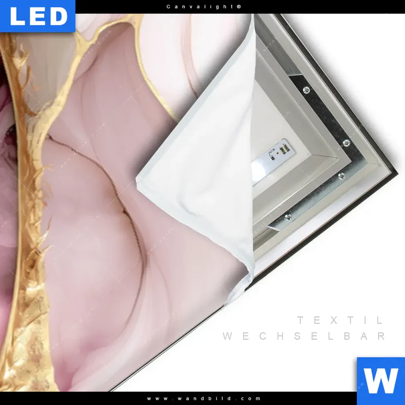 Canvalight® Leuchtbild | Kiwi - Edle Fruchtfantasie | Schmal