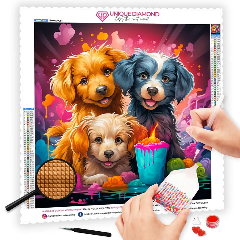 5D Diamond Painting – Lucky Dogs