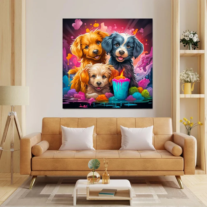 5D Diamond Painting – Lucky Dogs