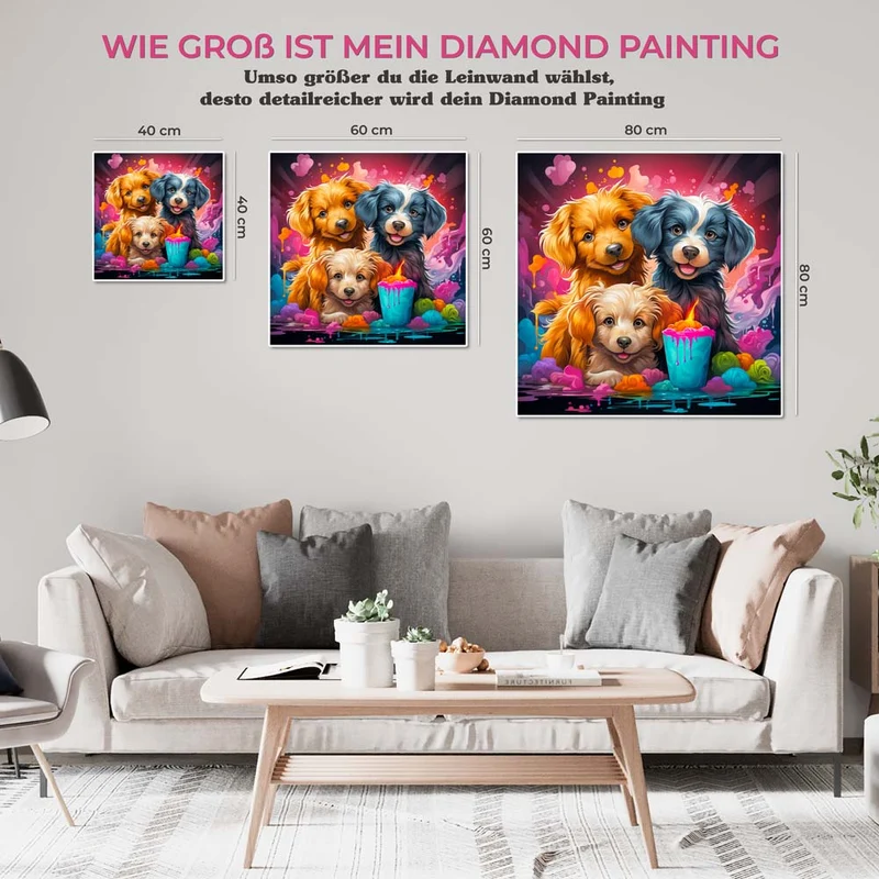 5D Diamond Painting – Lucky Dogs