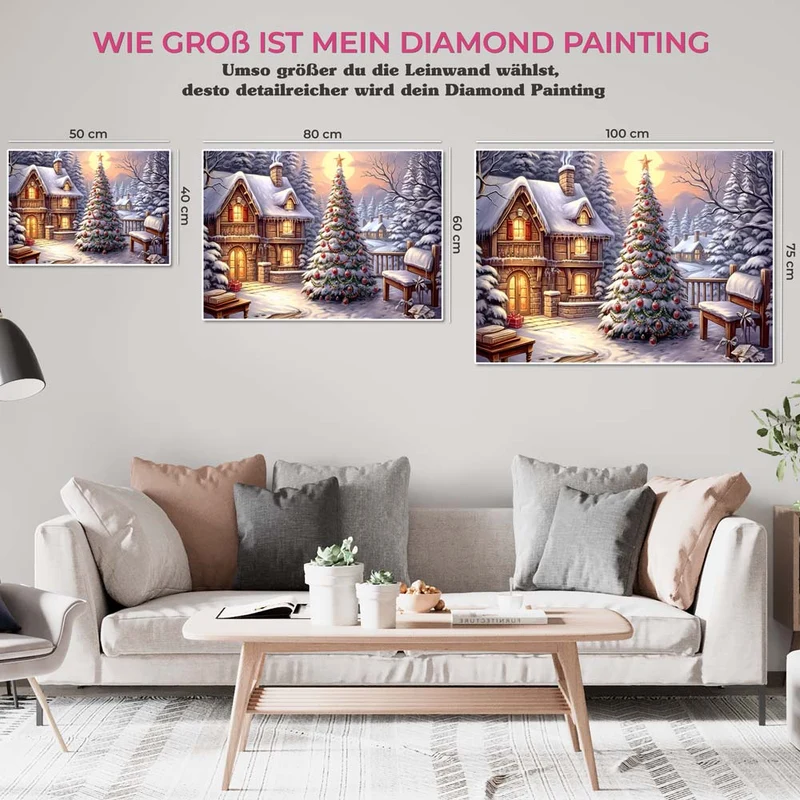 5D Diamond Painting – Weihnachtsbaum im Garten