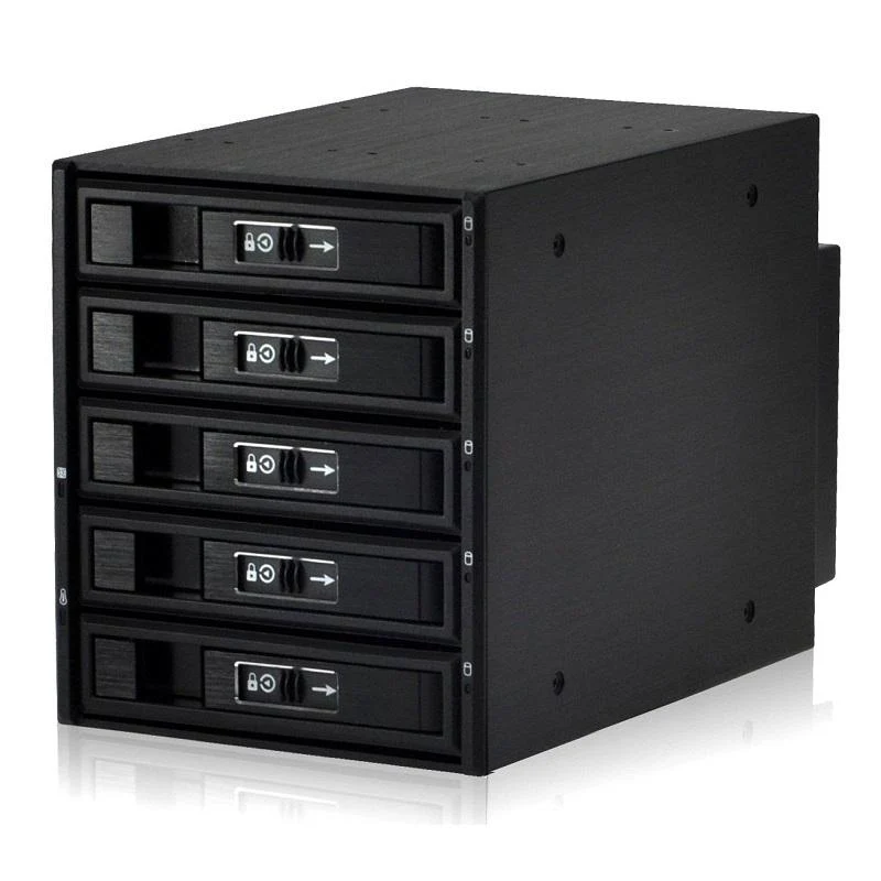CRS 3 x 5.25" to 5 x 3.5" 12G + 6G SAS/SATA Hard Drive Backplane Caddy. * Hot-Swap Tray Design