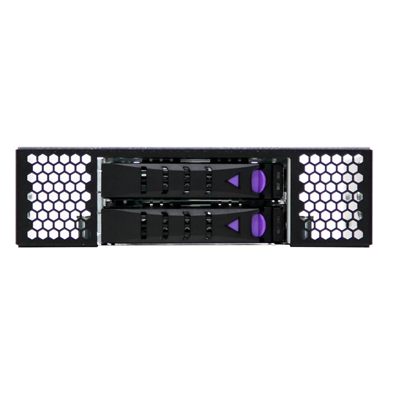 AIC 1 x 5.25" drive bay to 2 x 2.5" SFF hot swap bays, supporting 2 NVMe PCIe SSD