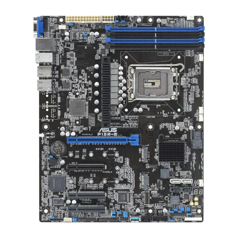 ASUS P13R-E Server Motherboard. Xeon E-2400 Support. Dual Gigabit LAN Onboard. VGA Video Onboard. Integrated IPMI Remote KVM. Includes ASMB11 Module
