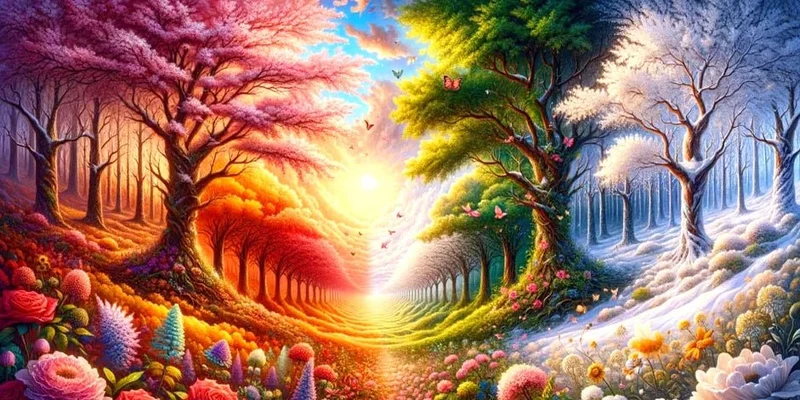 Die vier Jahreszeiten - 5D DIY Diamond Painting