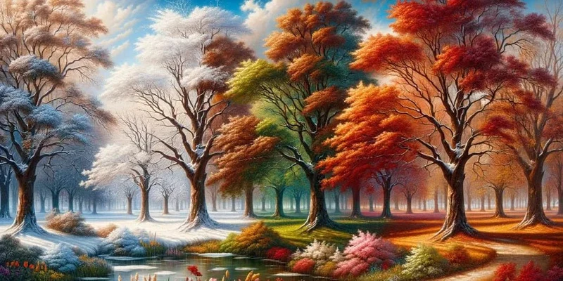 Die 4 Jahreszeiten - 5D DIY Diamond Painting