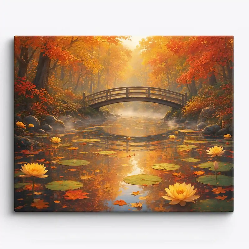 Malen nach Zahlen - Herbstliche Wasserruhe