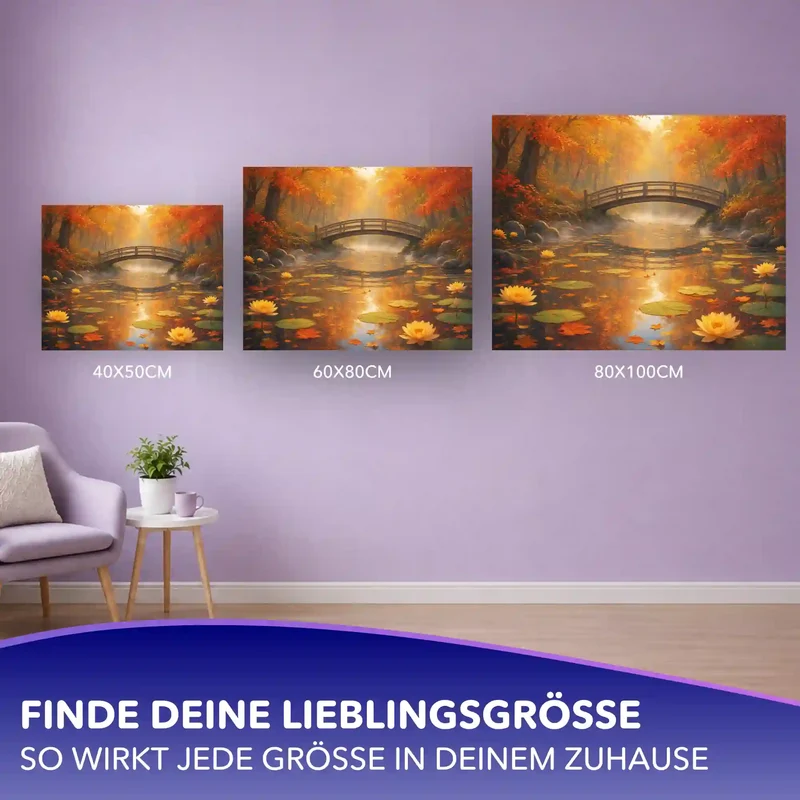 Malen nach Zahlen - Herbstliche Wasserruhe