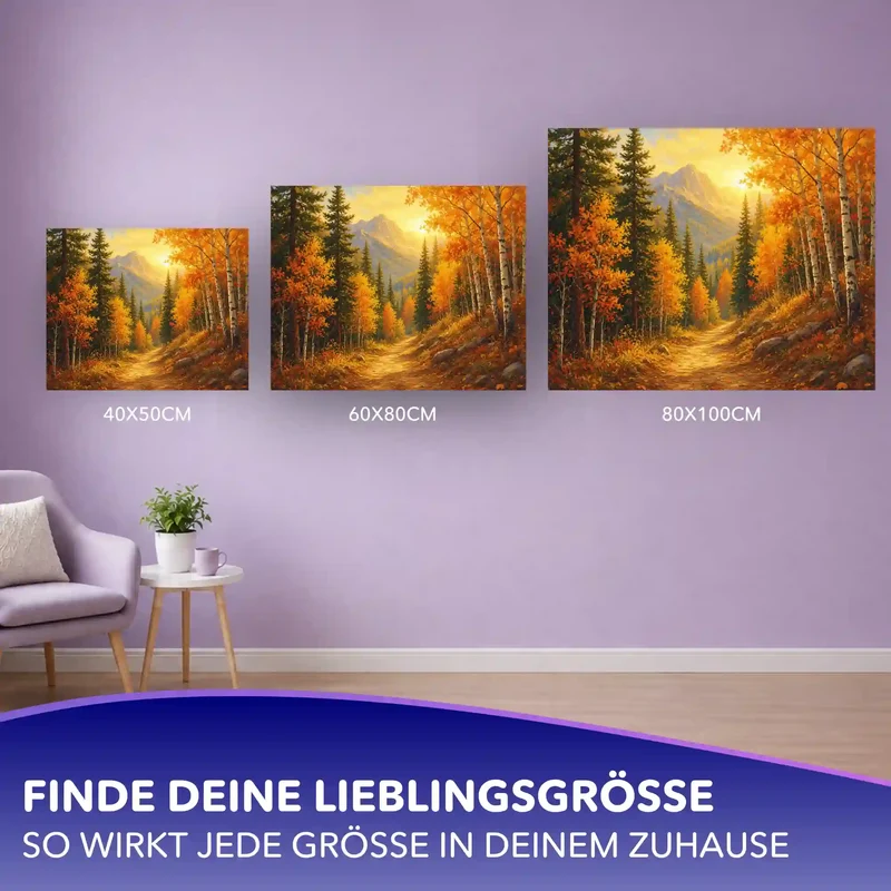 Malen nach Zahlen - Weg der Berge