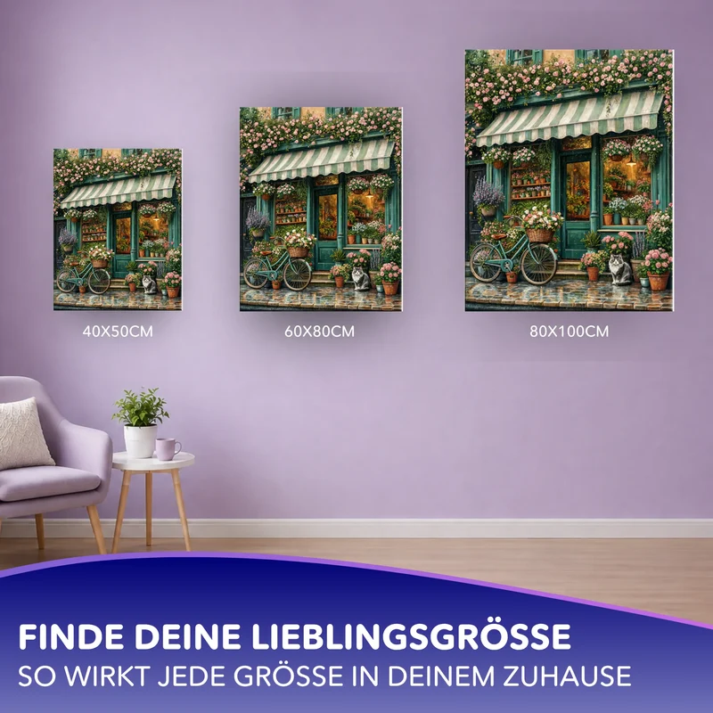 Malen nach Zahlen - Der kleine Blumenladen