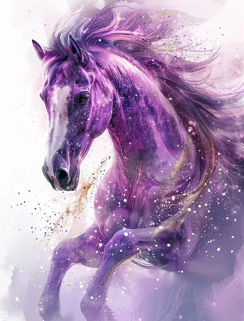 Stardust Purple Horse Diamond Art Kit