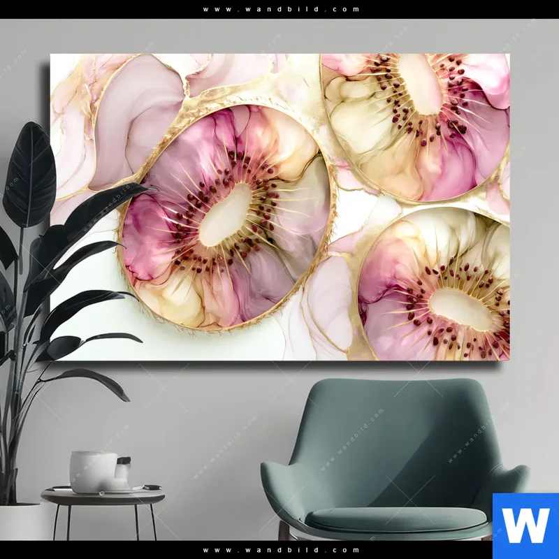Leinwandbild | Kiwi - Edle Fruchtfantasie | Querformat