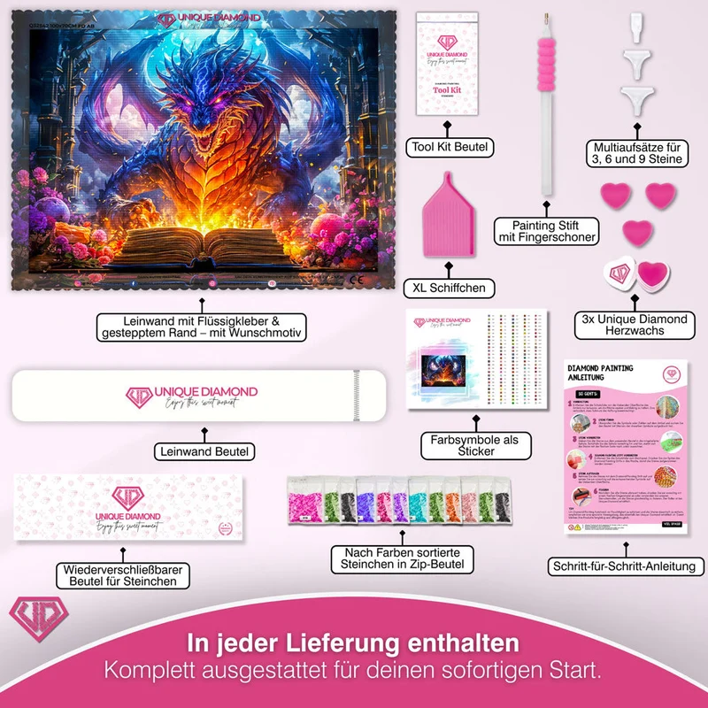 5D Diamond Painting – Drache
