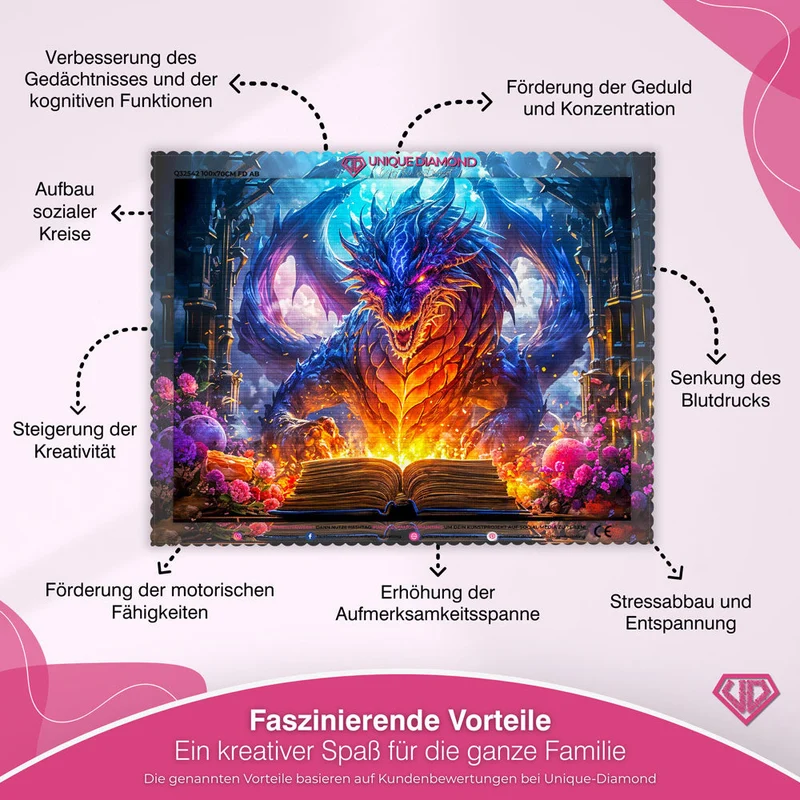 5D Diamond Painting – Drache