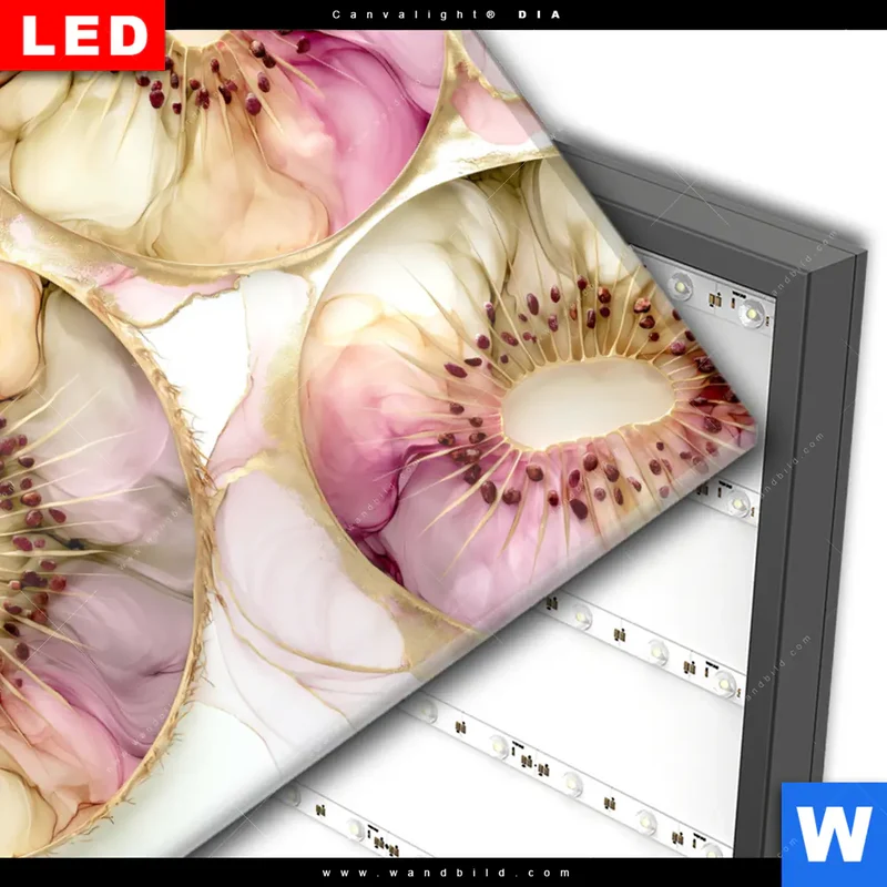 Wechselmotiv Acrylglas Canvalight® DIA | Kiwi - Edle Fruchtfantasie | Hochformat