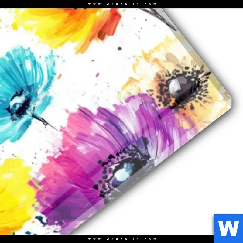 Acrylglasbild | Bunte Blütenexplosion | Panorama