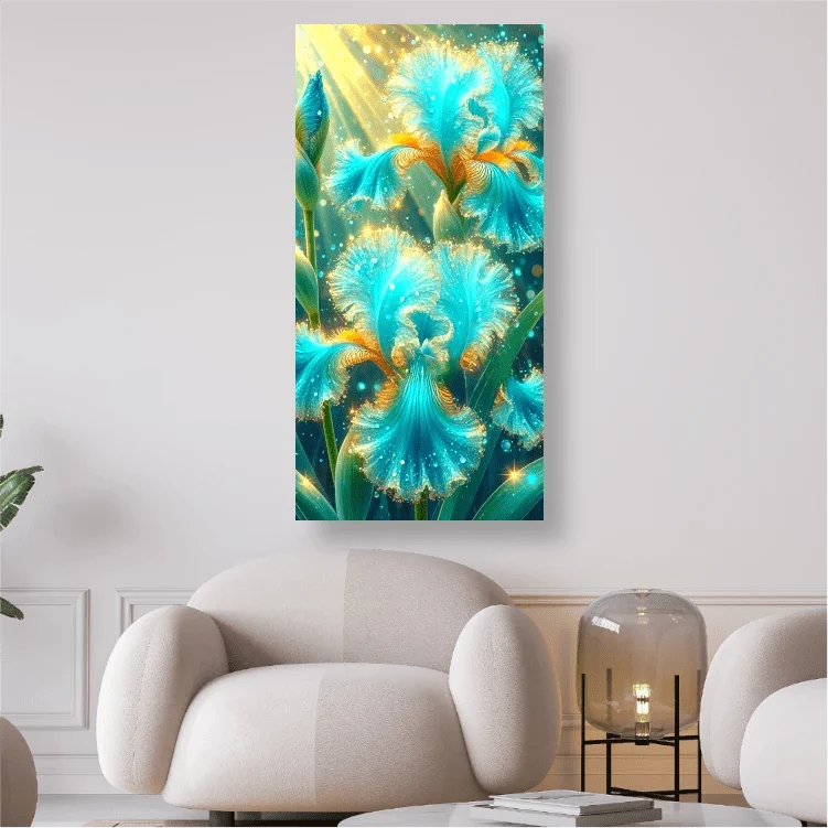 Blaue Irisblüte - 5D DIY Diamond Painting