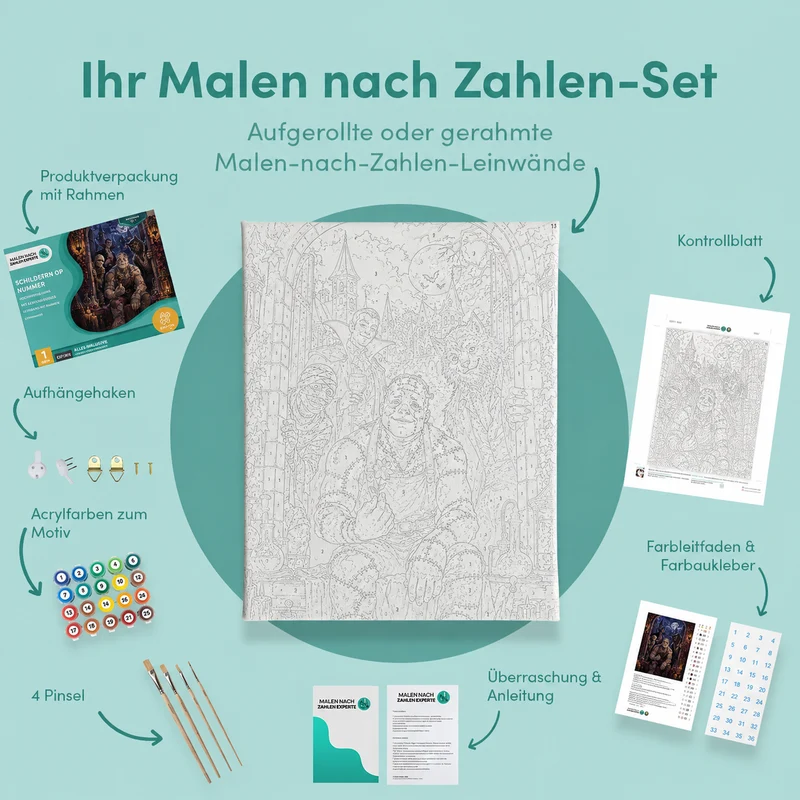 Malen nach Zahlen – Nacht der klassischen Monster