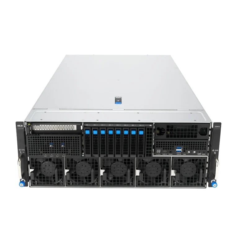 ASUS ESC8000A-E13P 4U Rackmount Dual 9005 Series AMD EPYC GPU Server - 8x Hot-Swap Bays - 8x GPU Support - Dual 3200W PSU