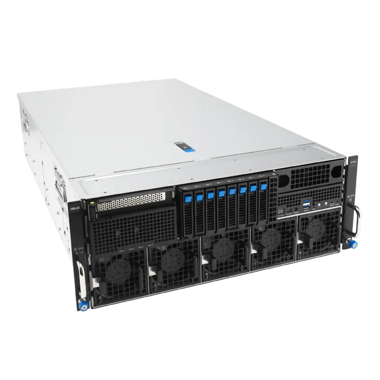 ASUS ESC8000A-E13P 4U Rackmount Dual 9005 Series AMD EPYC GPU Server - 8x Hot-Swap Bays - 8x GPU Support - Dual 3200W PSU