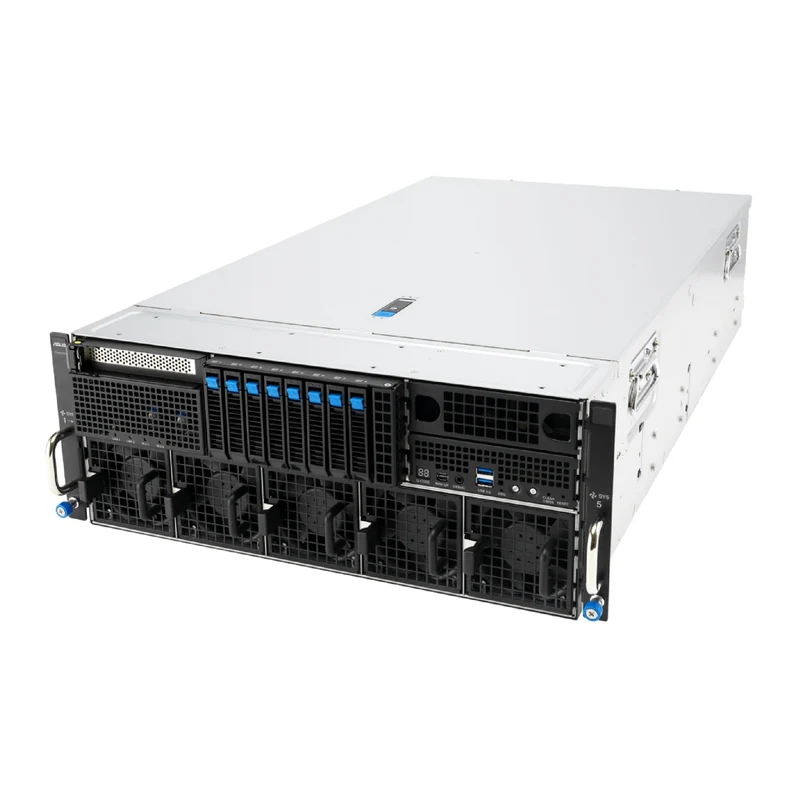 ASUS ESC8000A-E13X Dual AMD EPYC 9005 Server, 4U, 8x PCIe 6.0 x16, NVIDIA ConnectX®-8, 8x 2.5" Hot-Swap Bays, 3+1 3200W
