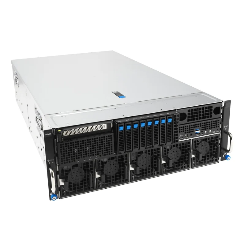 ASUS ESC8000A-E13X Dual AMD EPYC 9005 Server, 4U, 8x PCIe 6.0 x16, NVIDIA ConnectX®-8, 8x 2.5" Hot-Swap Bays, 3+1 3200W
