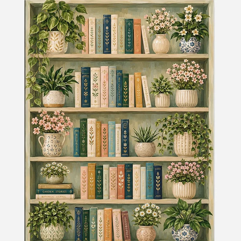 Malen nach Zahlen - Zwischen Büchern und Blüten