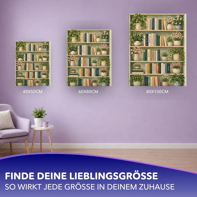 Malen nach Zahlen - Zwischen Büchern und Blüten